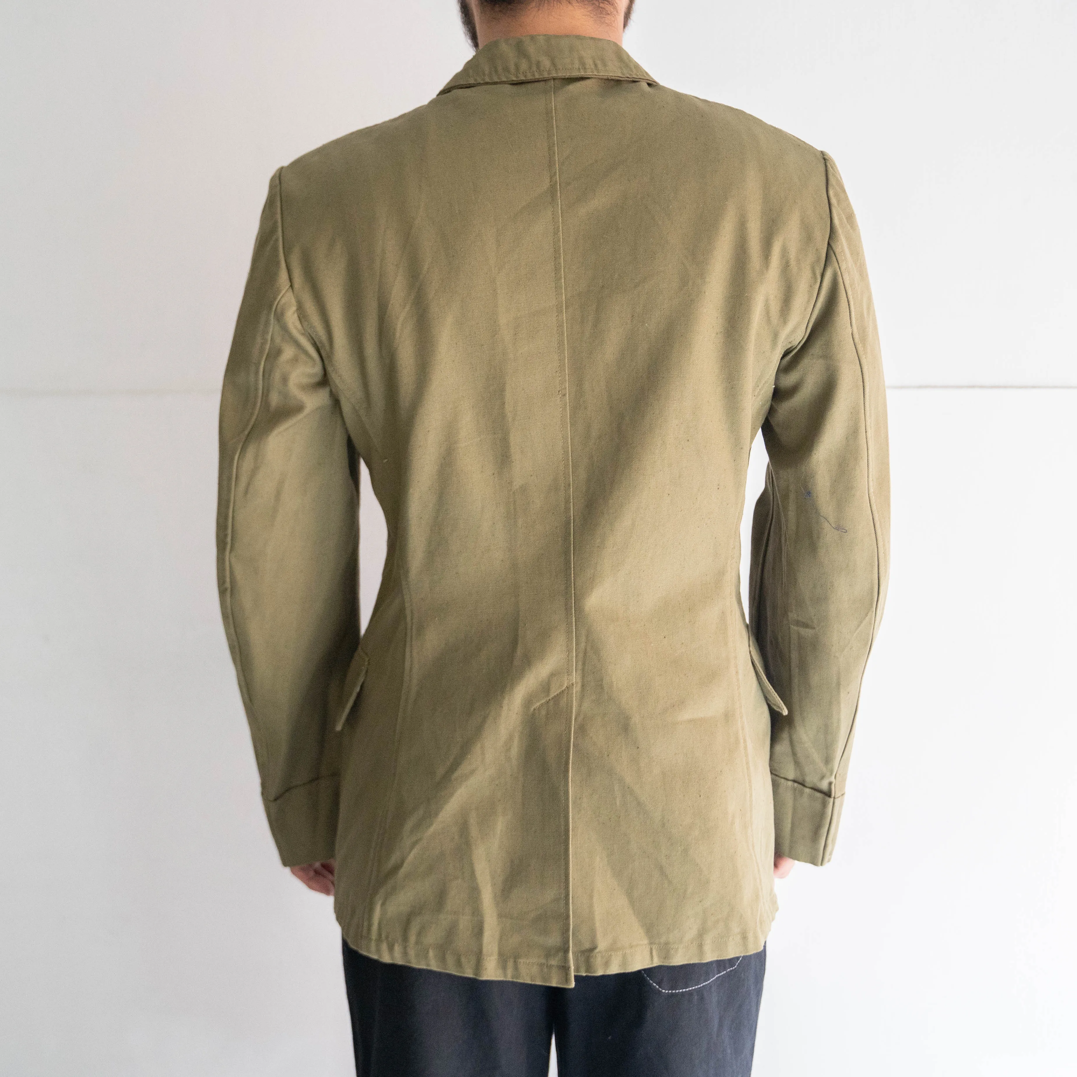 1960-70s Italian military safari jacket  -olive type- 'dead stock'