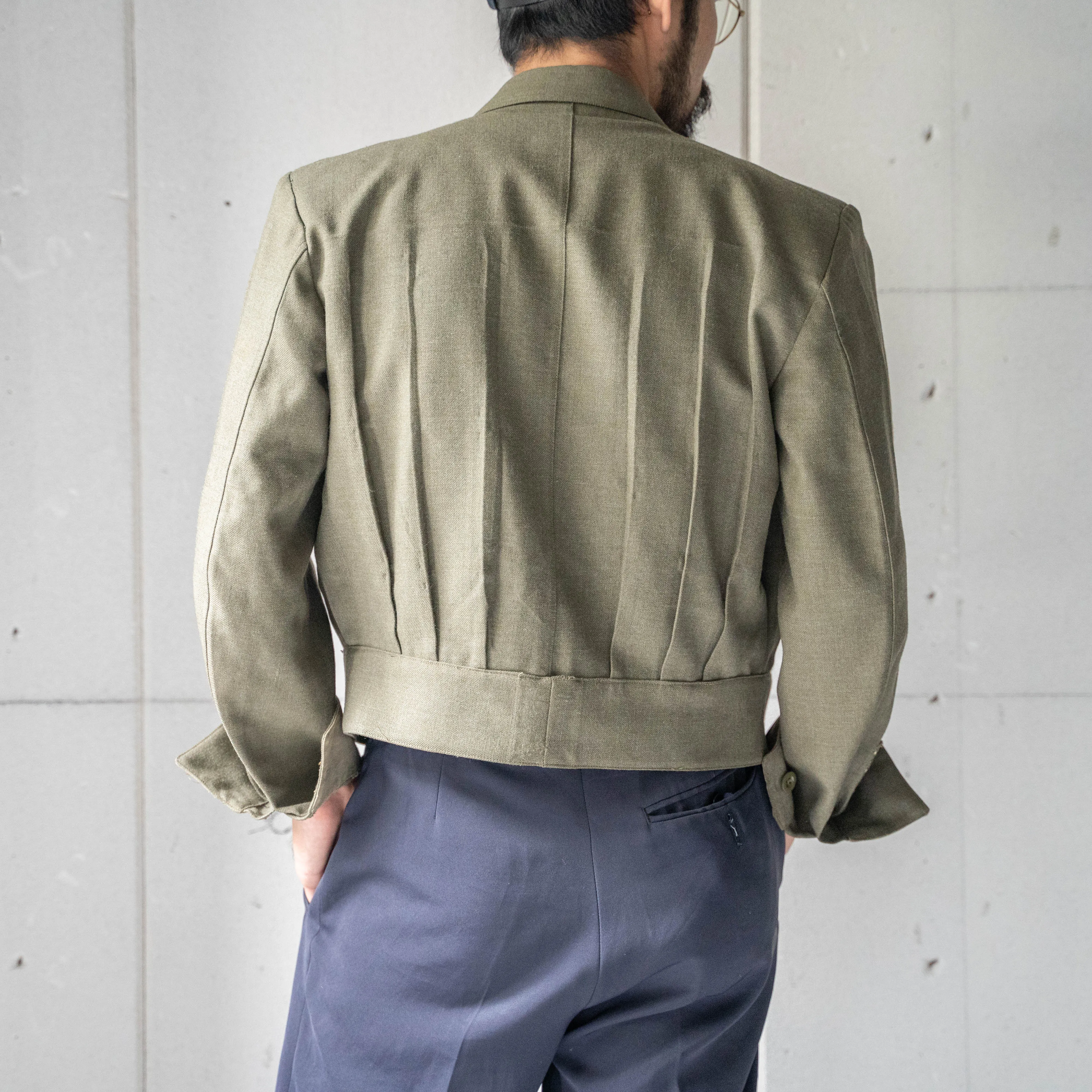 1970s Belgium military wool short battle dress jacket -without epaulette- ‘dead stock’