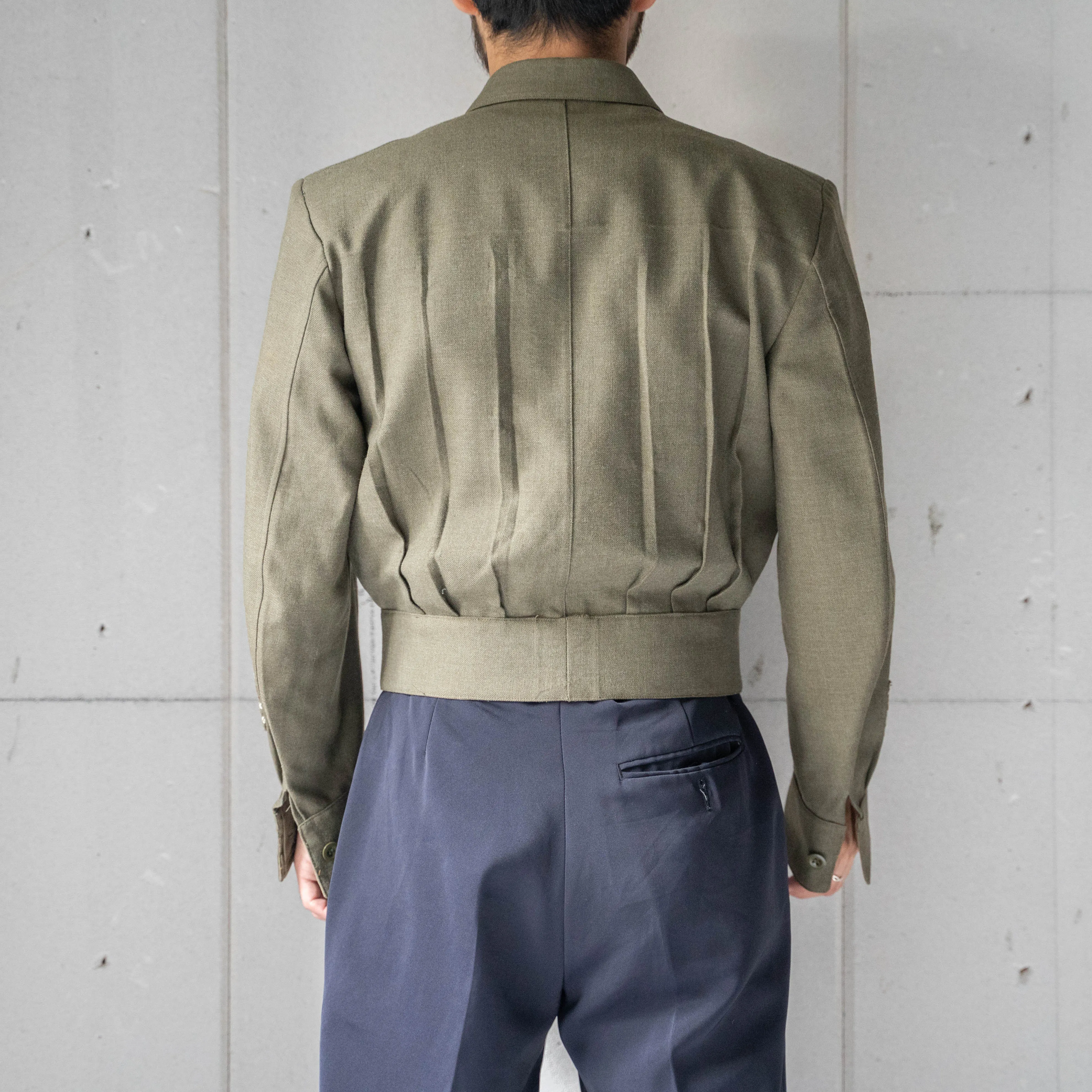 1970s Belgium military wool short battle dress jacket -without epaulette- ‘dead stock’