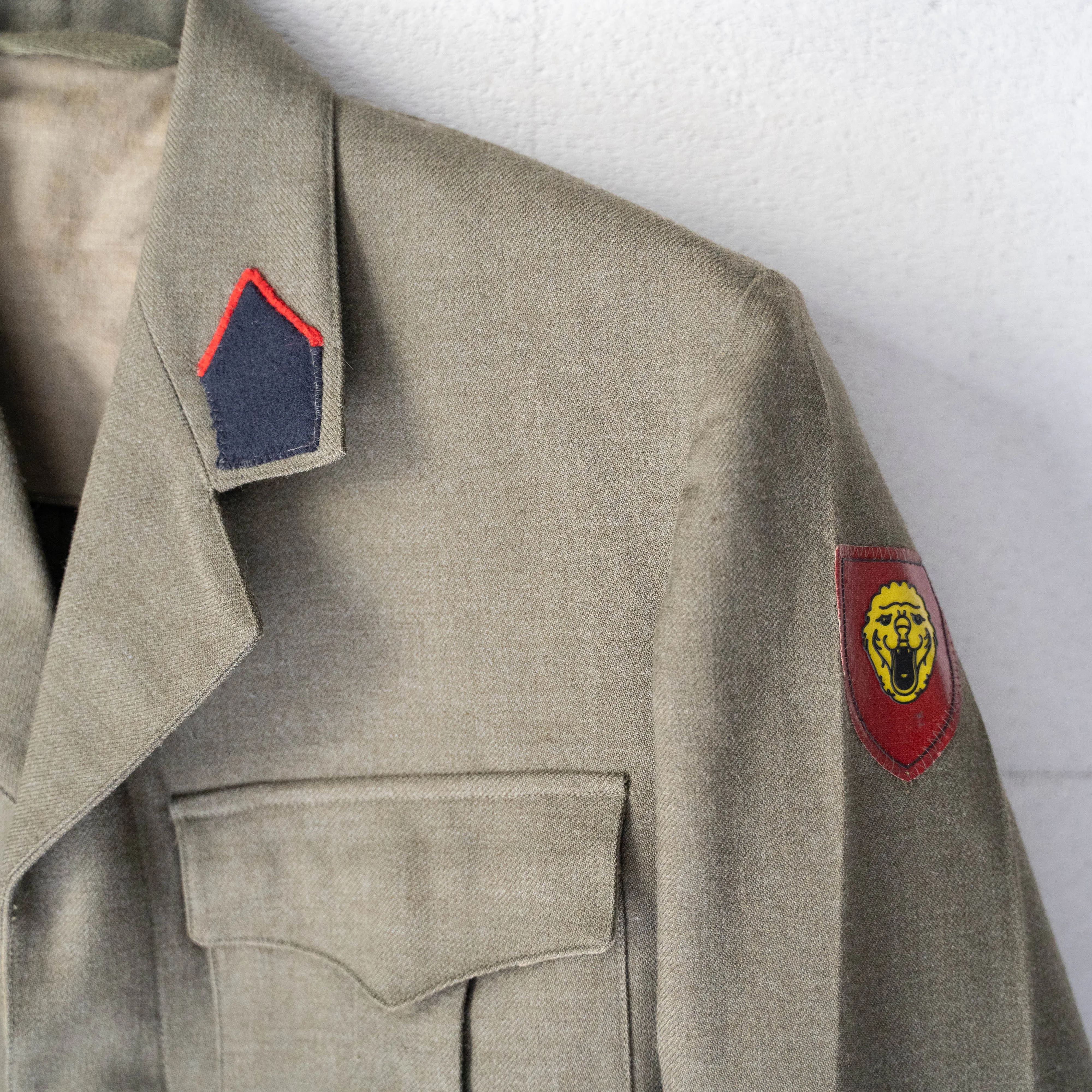 1970s Belgium military wool short battle dress jacket -without epaulette- ‘dead stock’