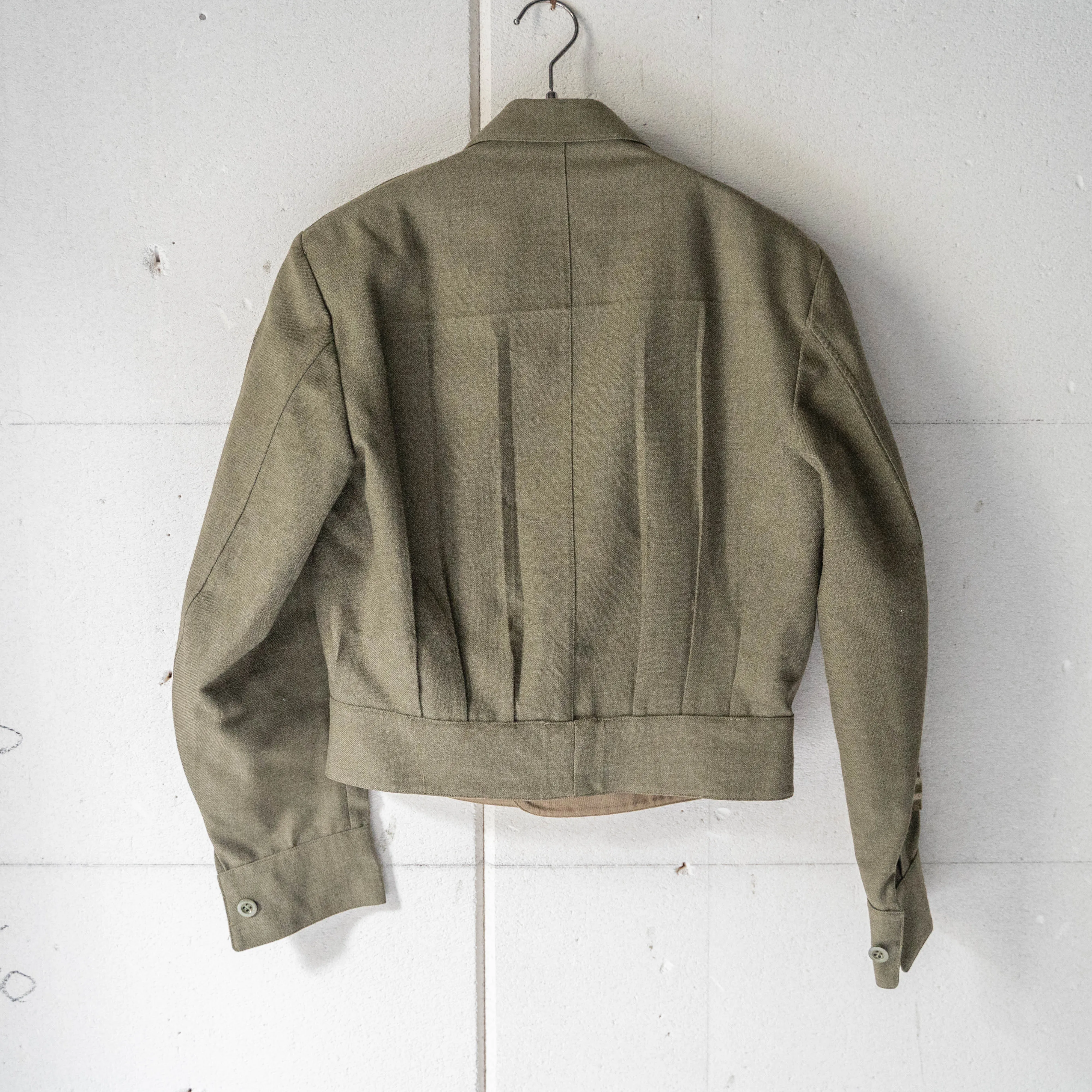 1970s Belgium military wool short battle dress jacket -without epaulette- ‘dead stock’