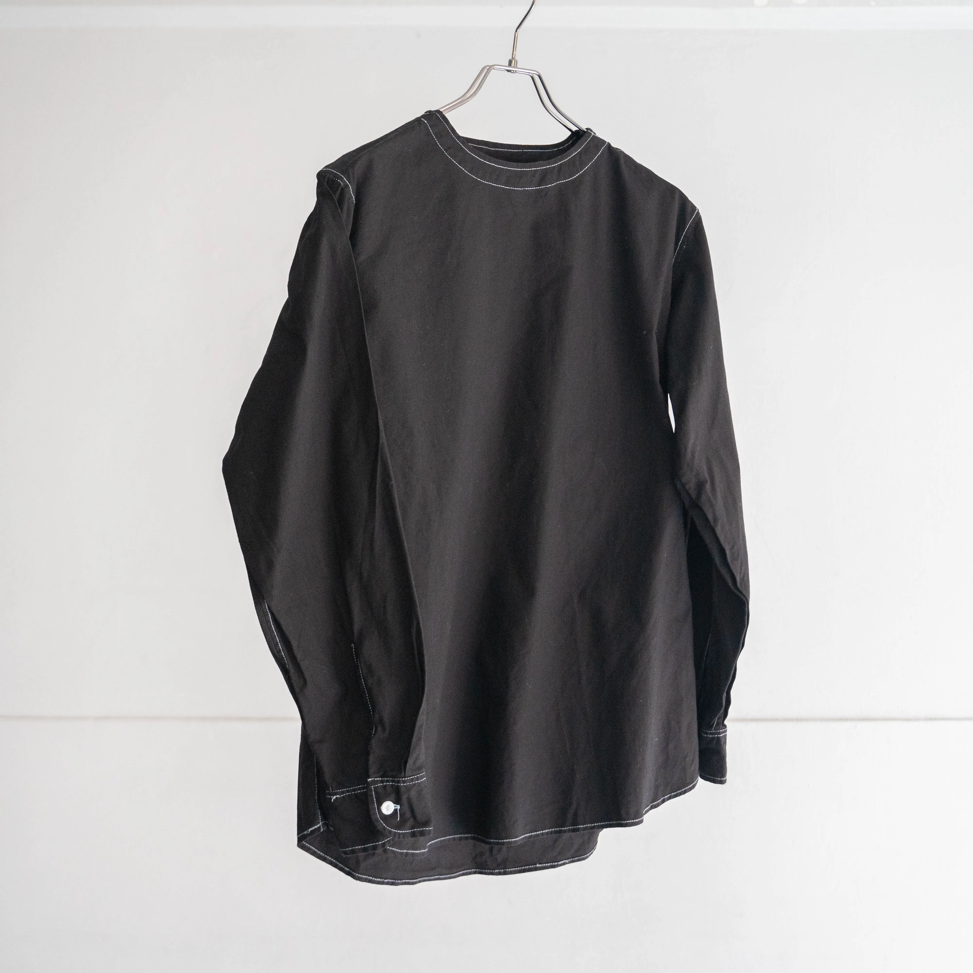 1990s Romania military Sleeping shirt 'dead stock' -black dyed-