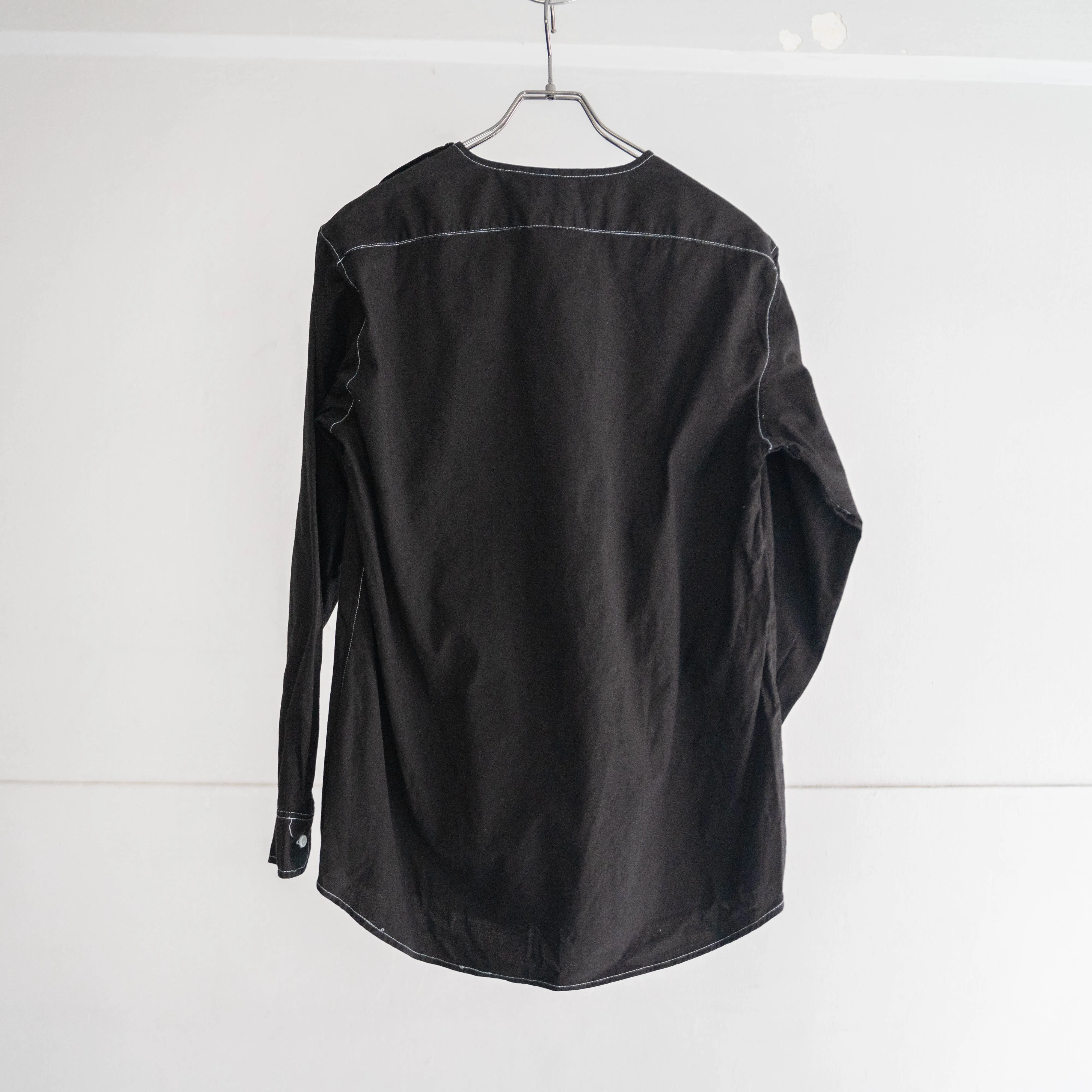 1990s Romania military Sleeping shirt 'dead stock' -black dyed-