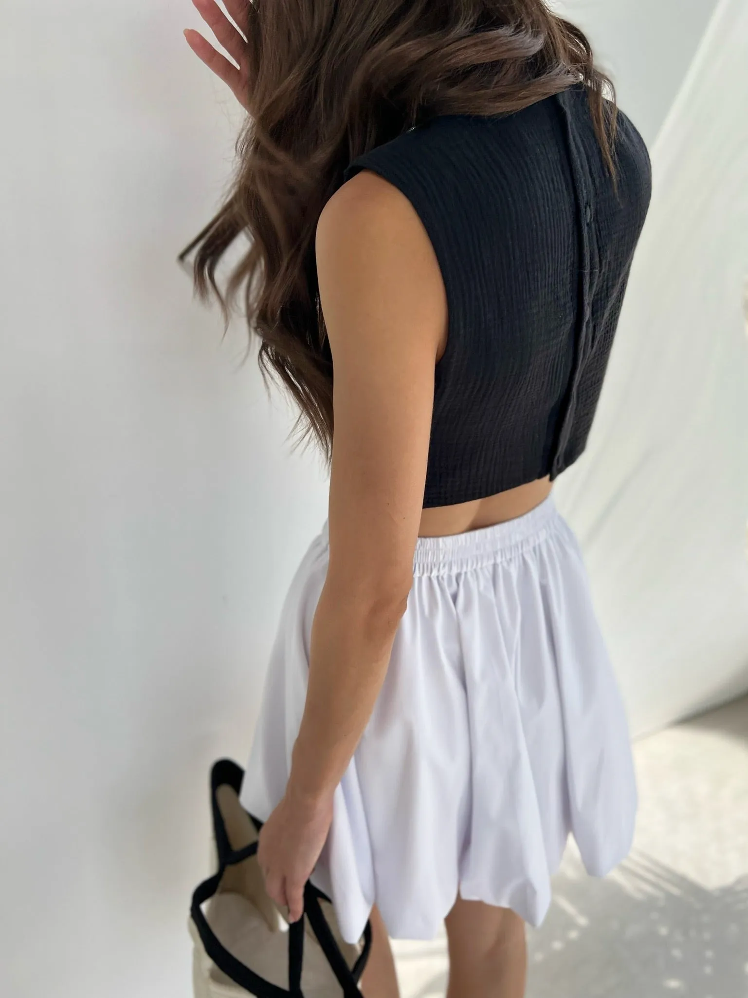 Antonia Puffball Skirt | White