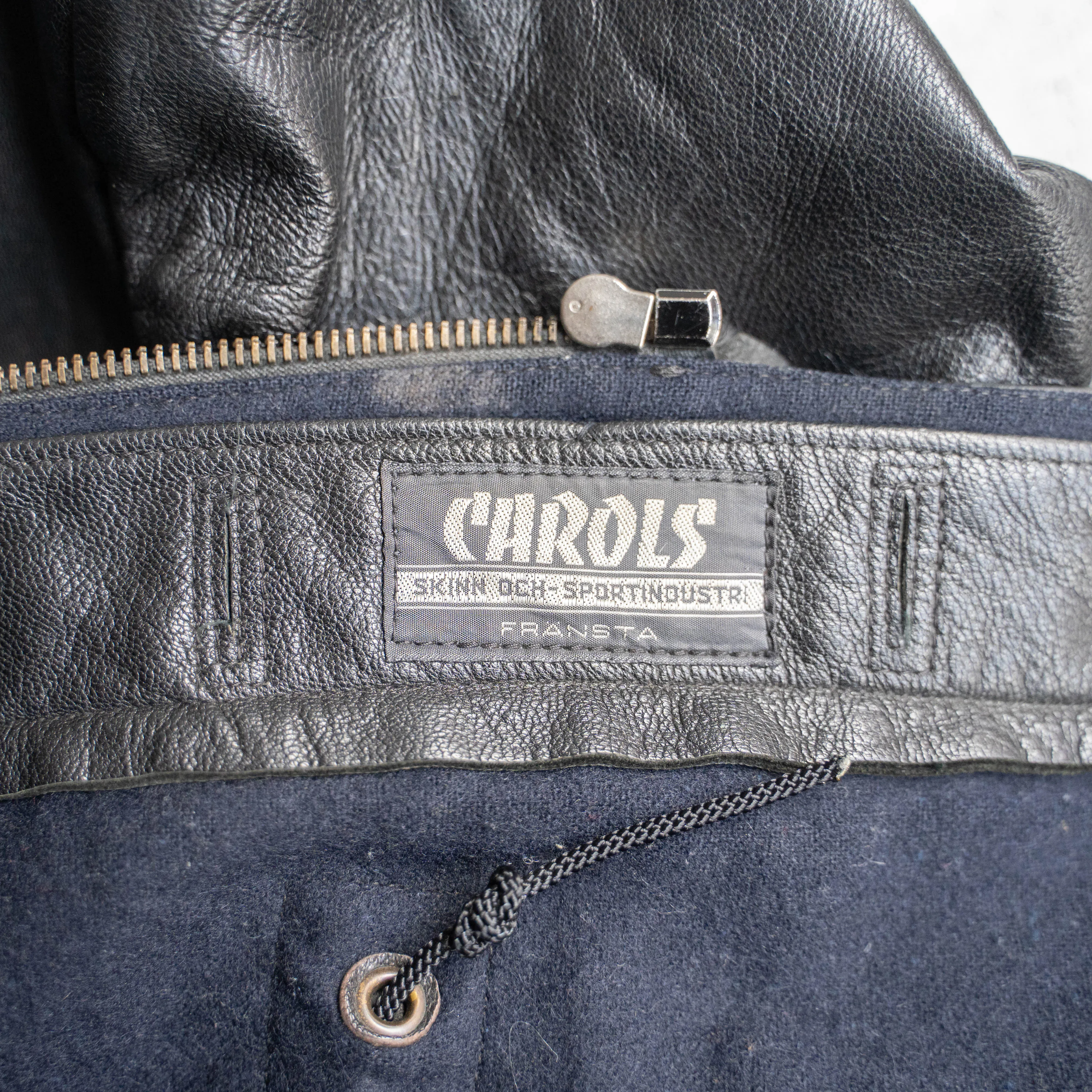 around 1950s Swedish military leather car coat