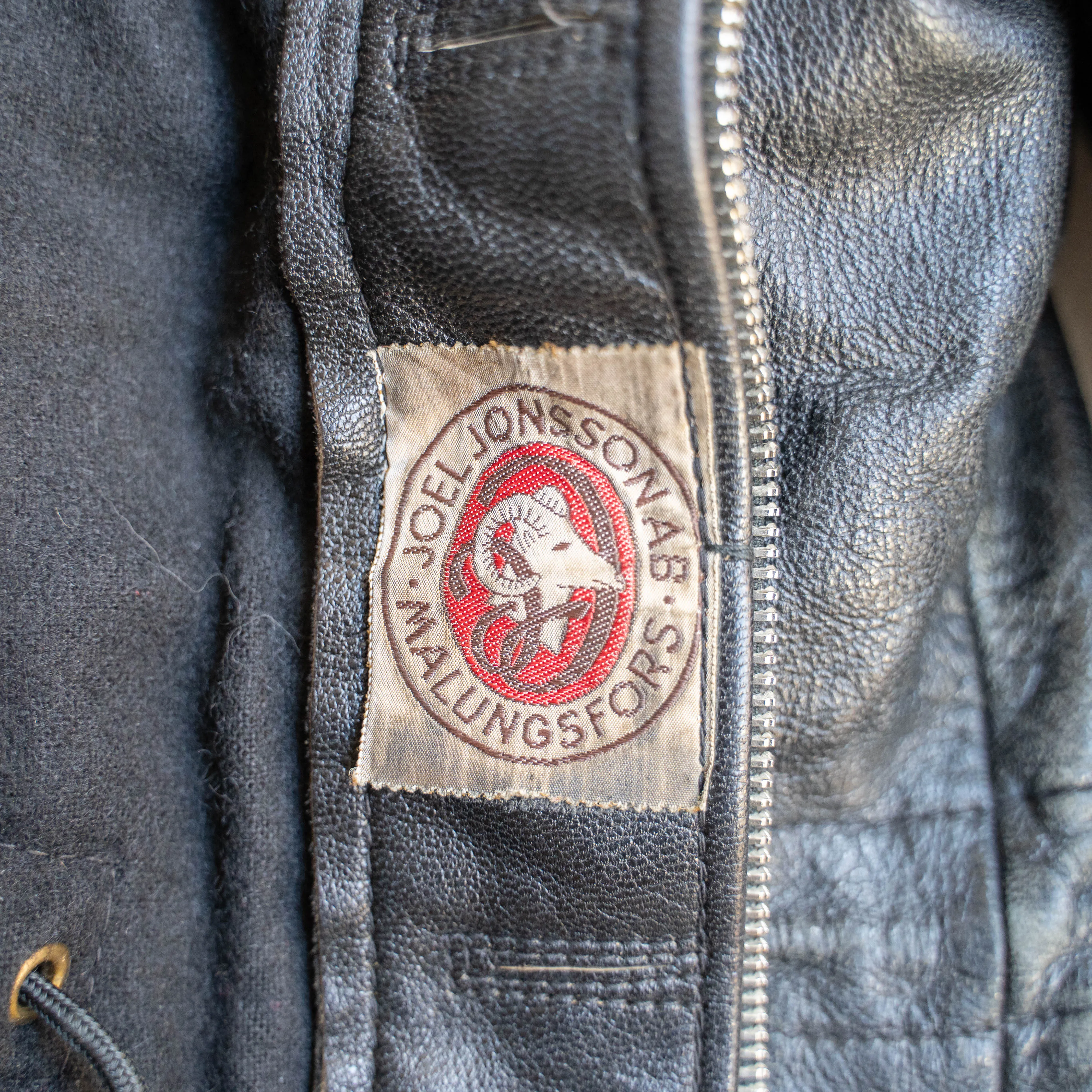 around 1950s Swedish military leather car coat