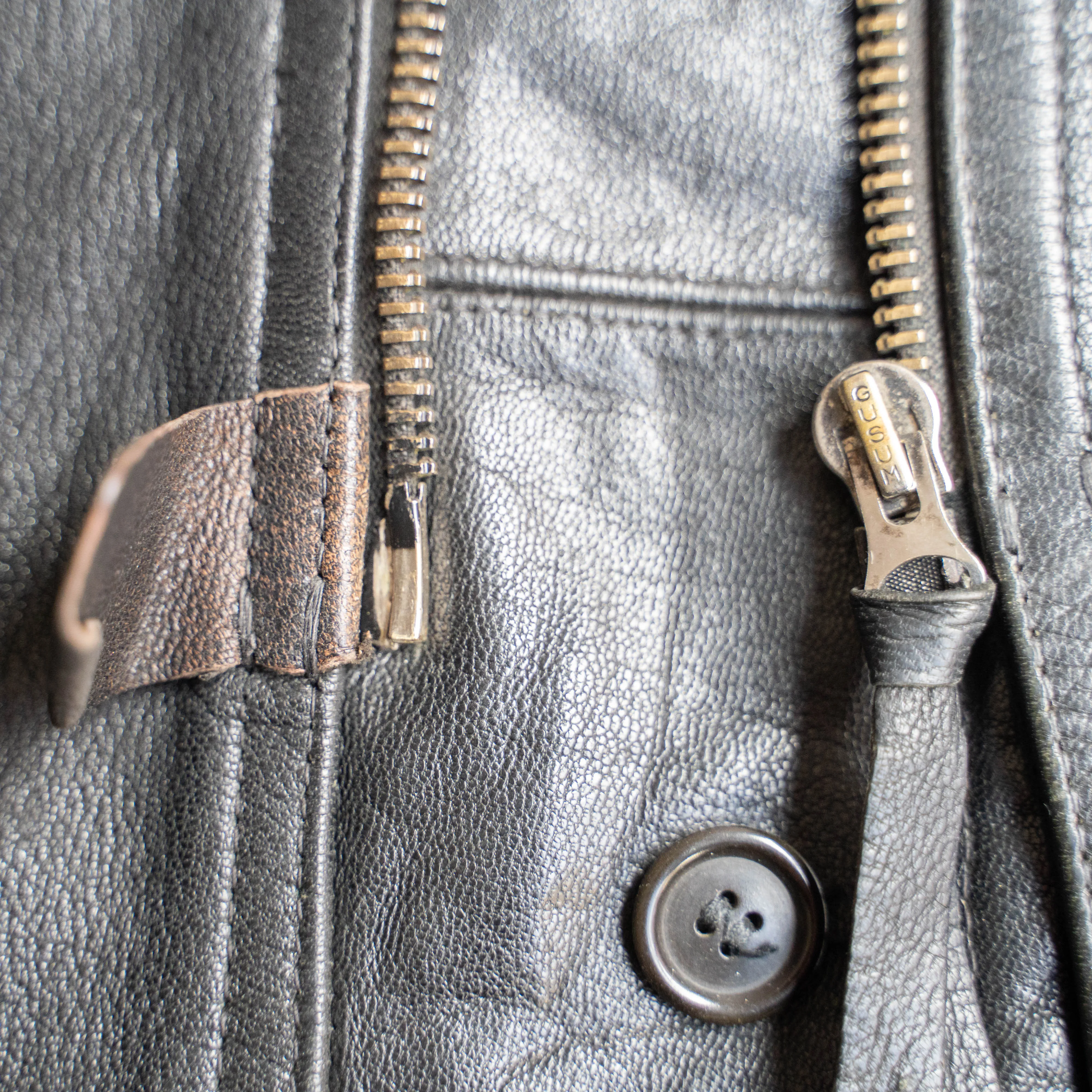 around 1950s Swedish military leather car coat