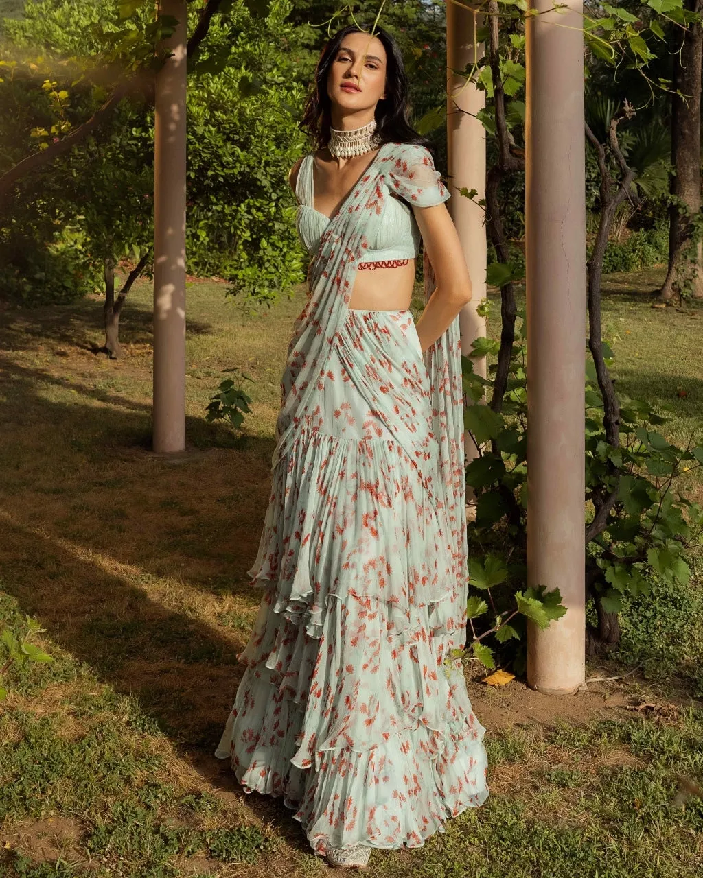 Asmira Sky Sari Set