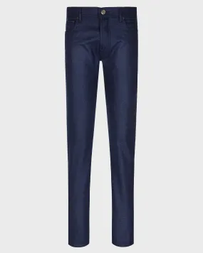 BARD PANTS IN BLUE WOOL FLANNEL