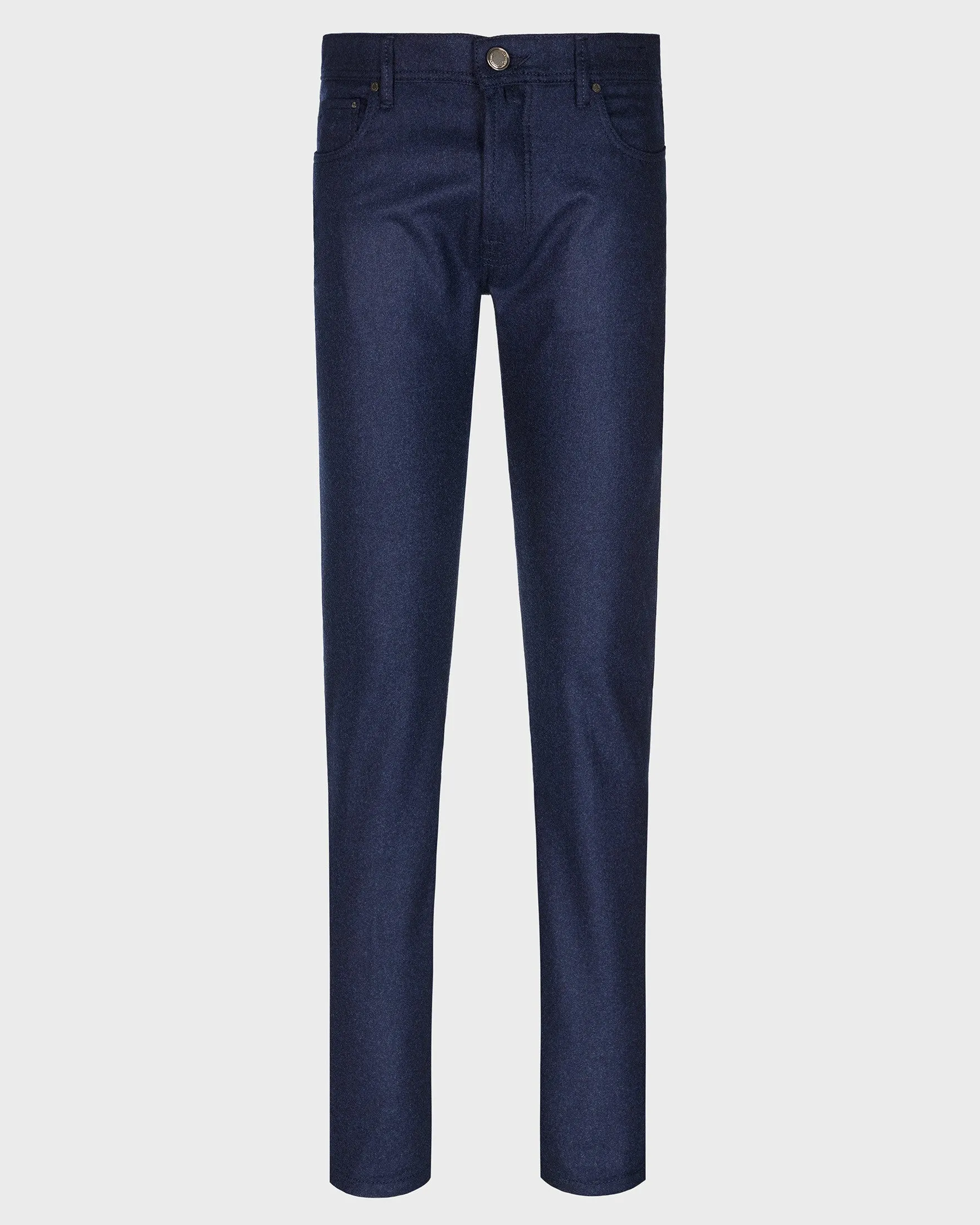 BARD PANTS IN BLUE WOOL FLANNEL