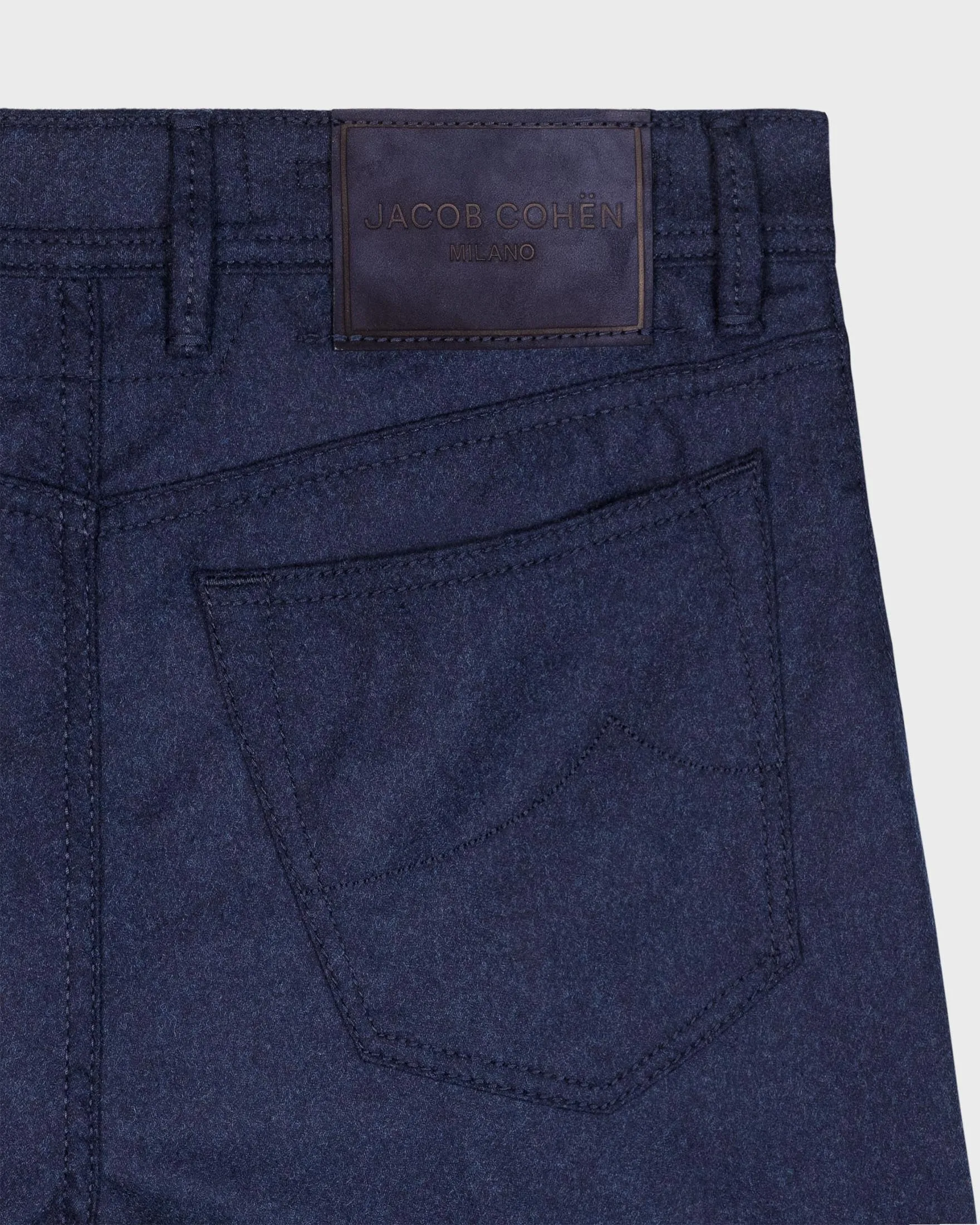 BARD PANTS IN BLUE WOOL FLANNEL