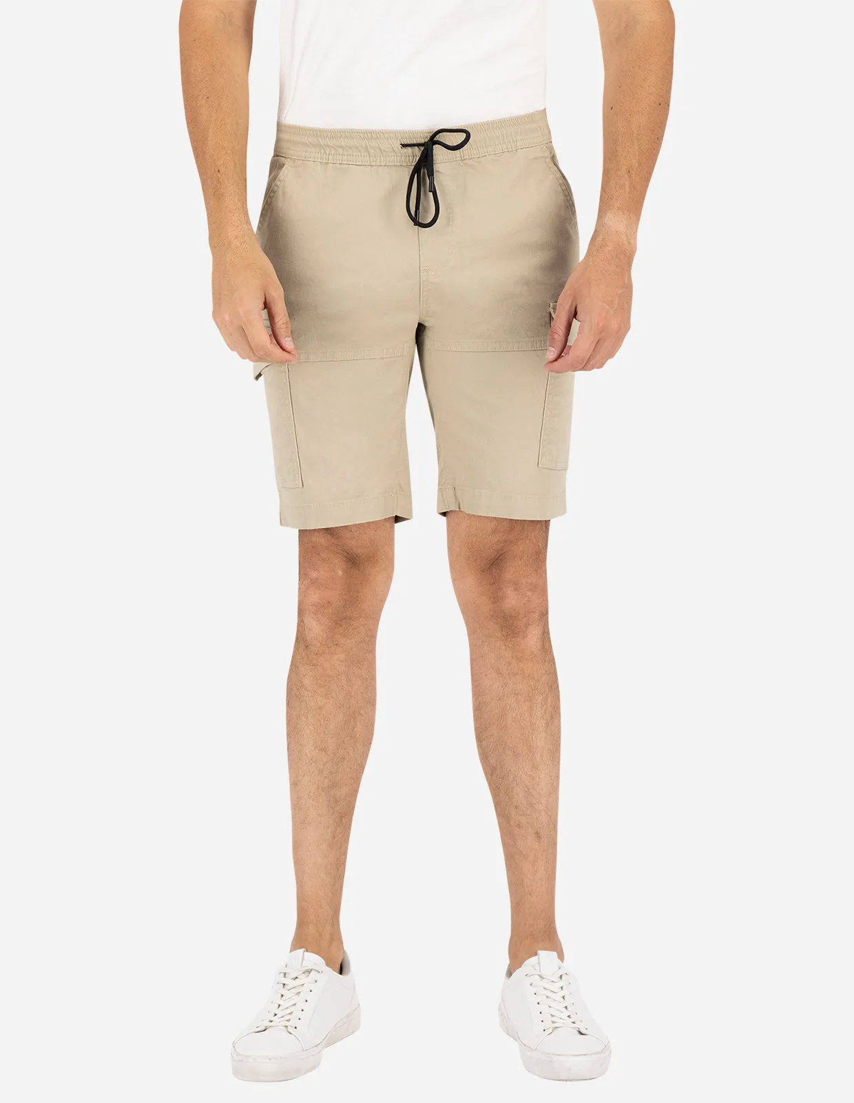 Bermuda Cargo de Gabardina Premium - Caqui