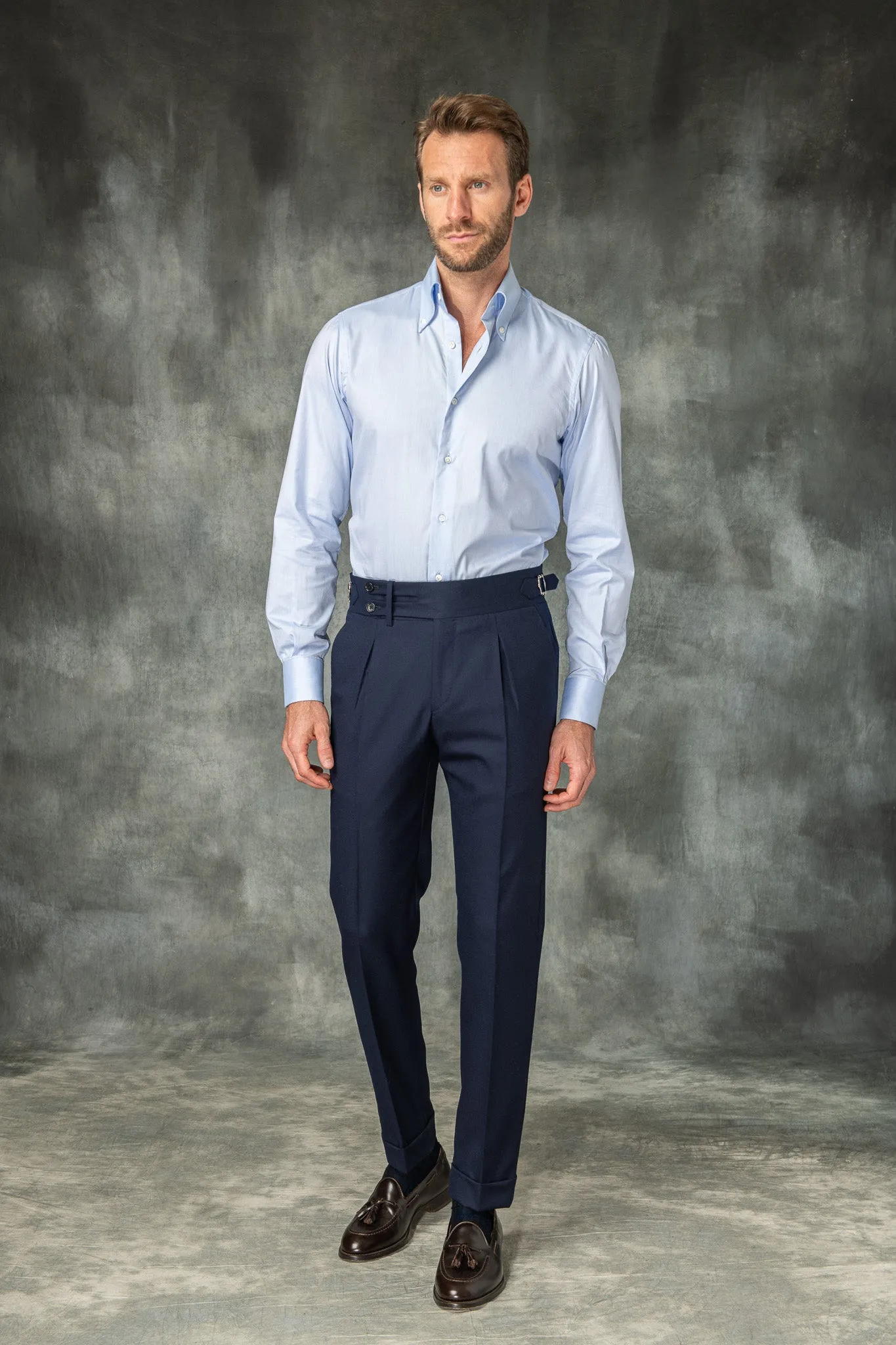 Blue Flannel Trousers Limited Edition – Made in Italy