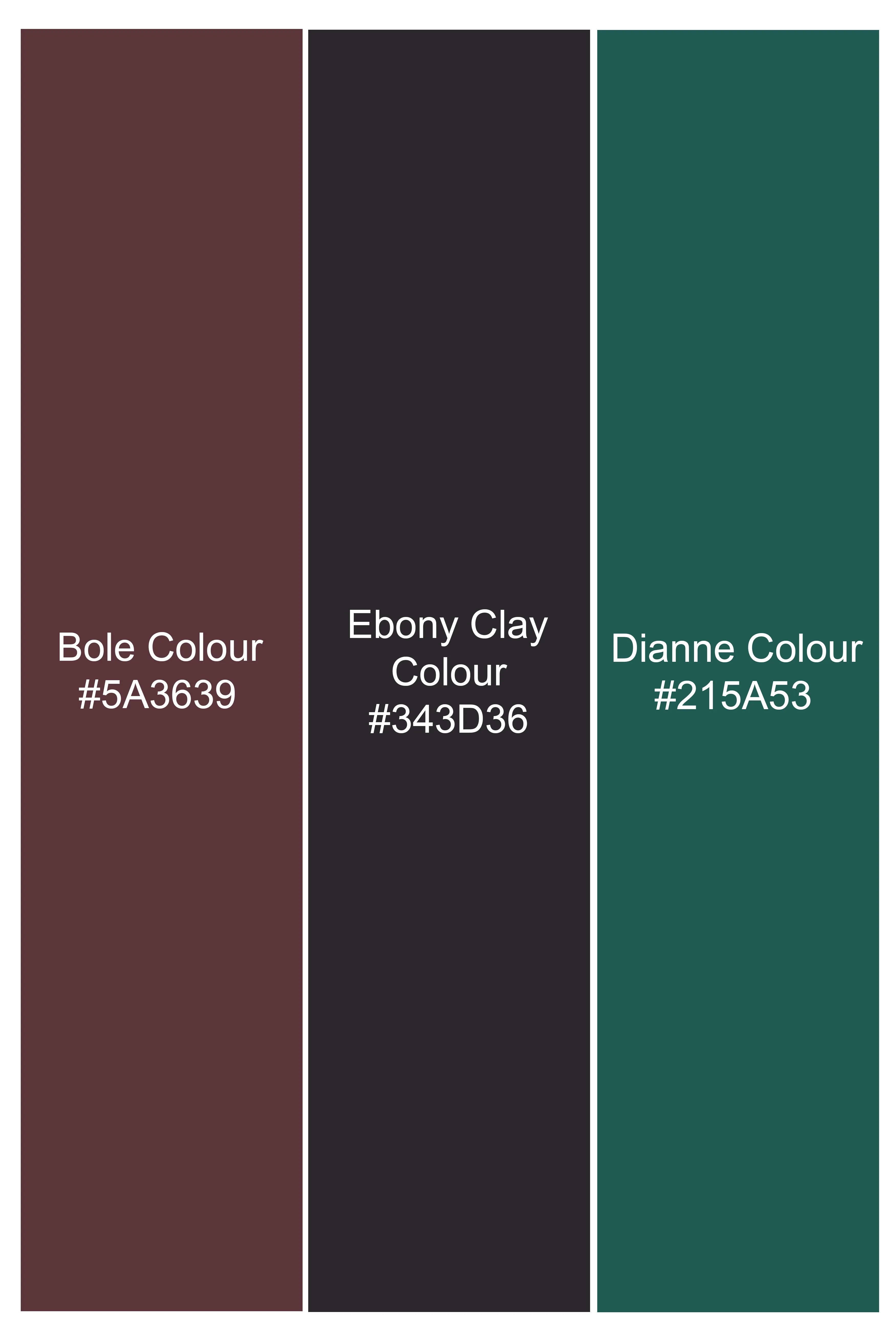 Bole Brown with Ebony Clay Black Plaid Wool Rich Pant
