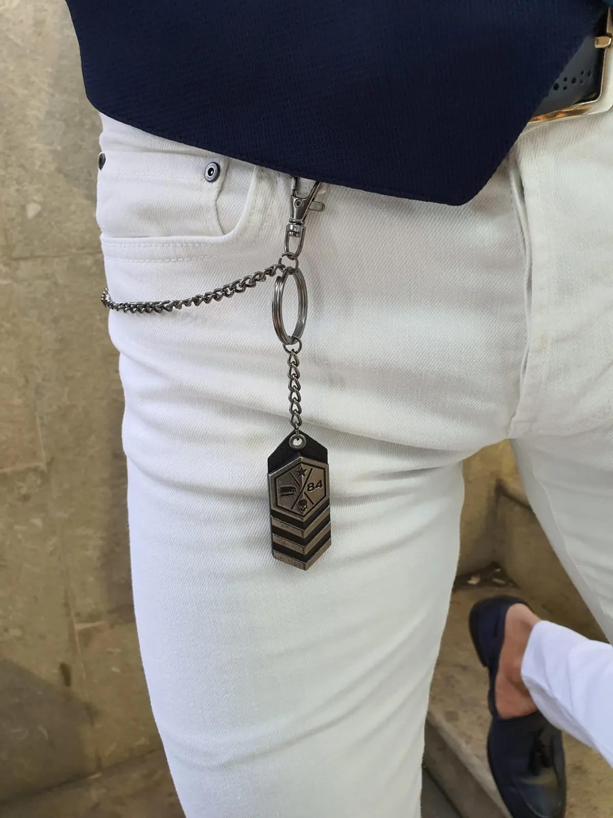 Buy White Slim Fit Handmade Jeans by GentWith.com with Free Shipping