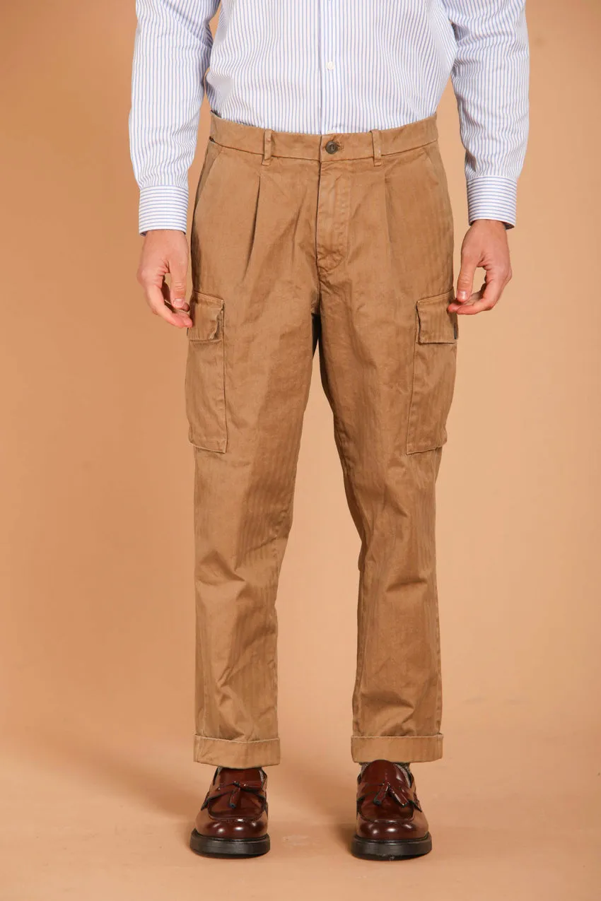 Cargo 22 pantalone cargo uomo con trama resca relaxed fit