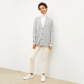 Caro Cardigan - Cashmere :: Light Heather Gray