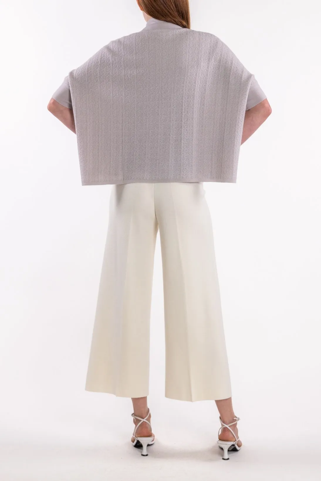 CASHMERE MESH STITCH CARDIGAN