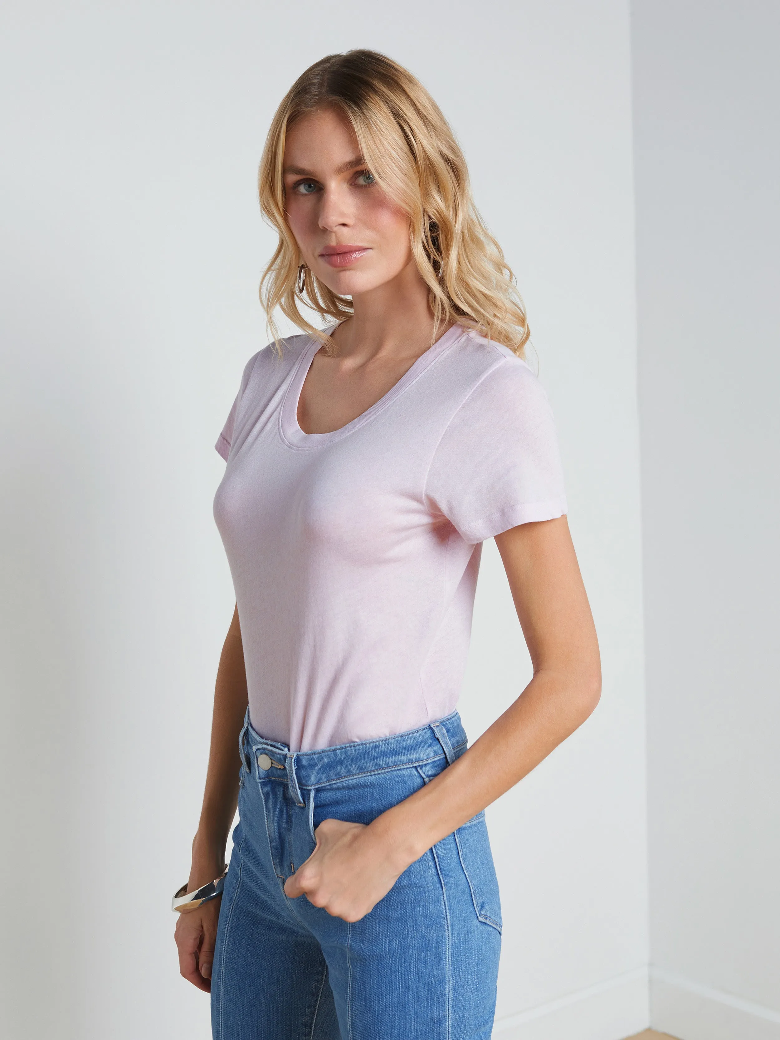 Cory Cotton Scoopneck Tee
