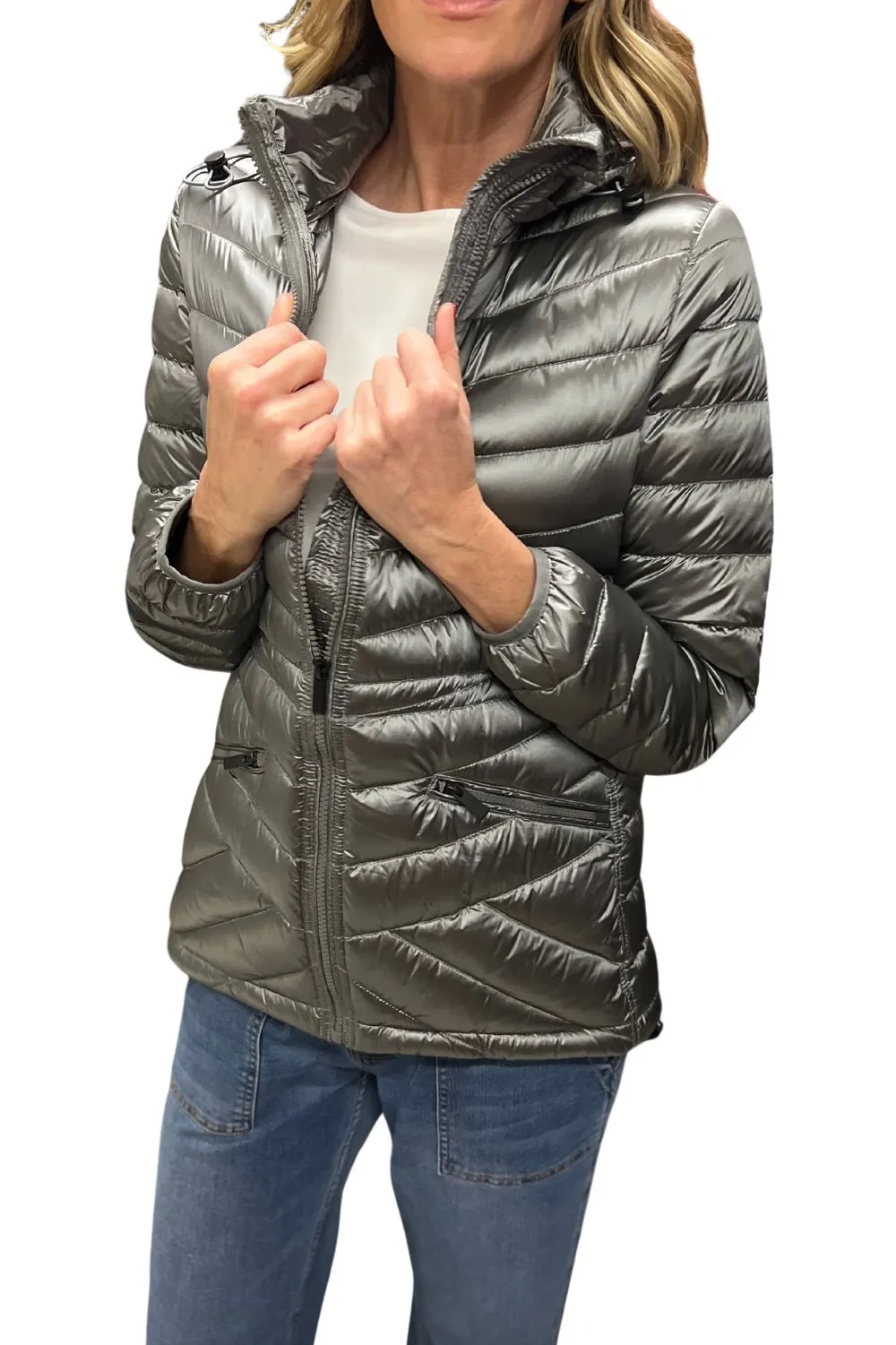 Down Filled Puffer Jacket | Platinum