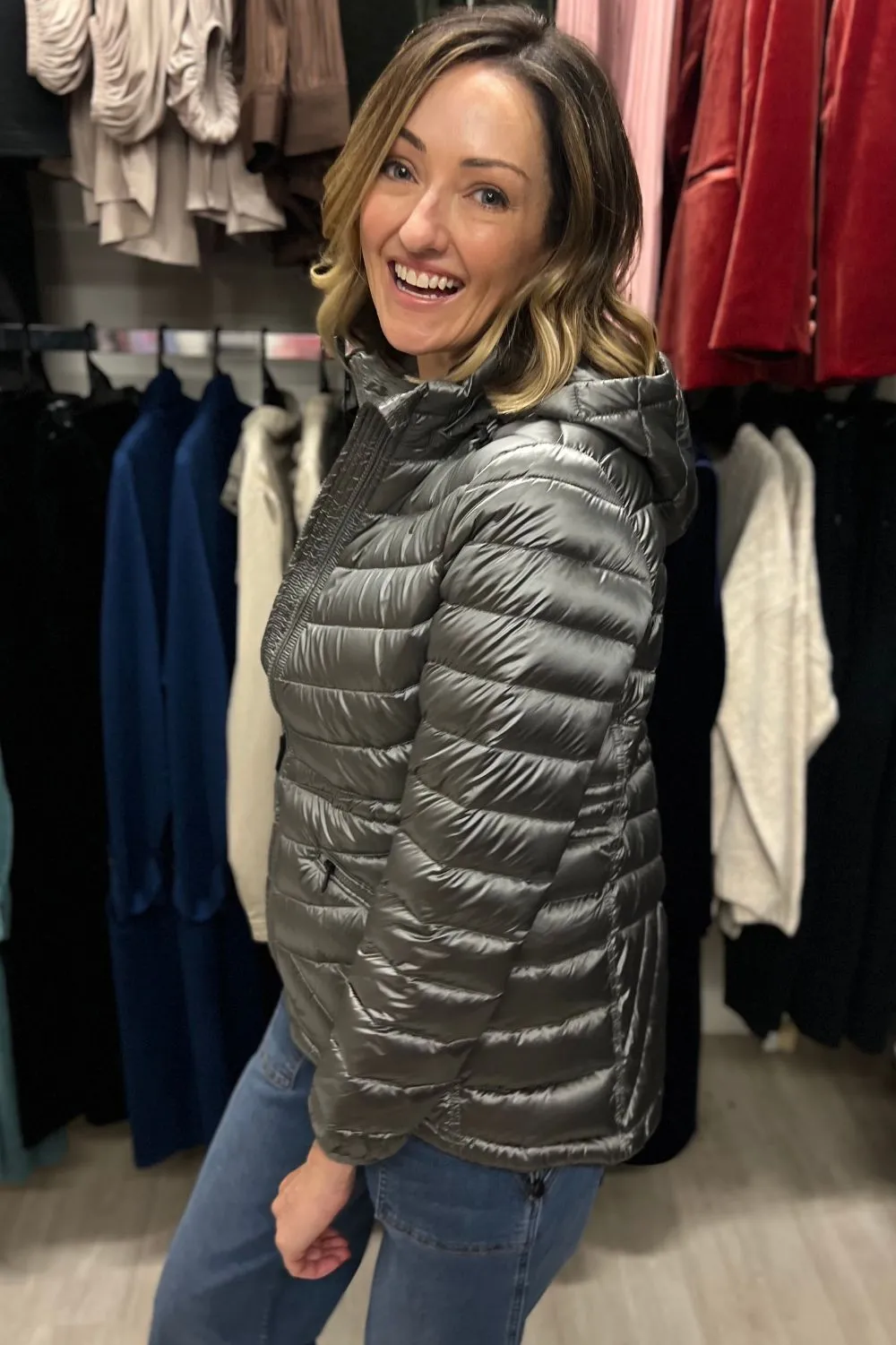 Down Filled Puffer Jacket | Platinum