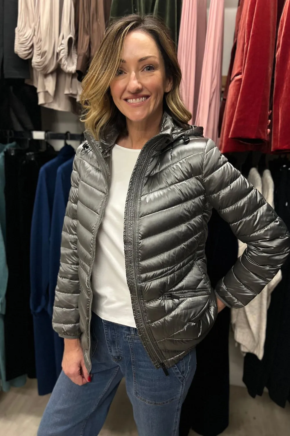 Down Filled Puffer Jacket | Platinum