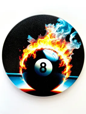 Flaming 8 Ball Hitch Cover