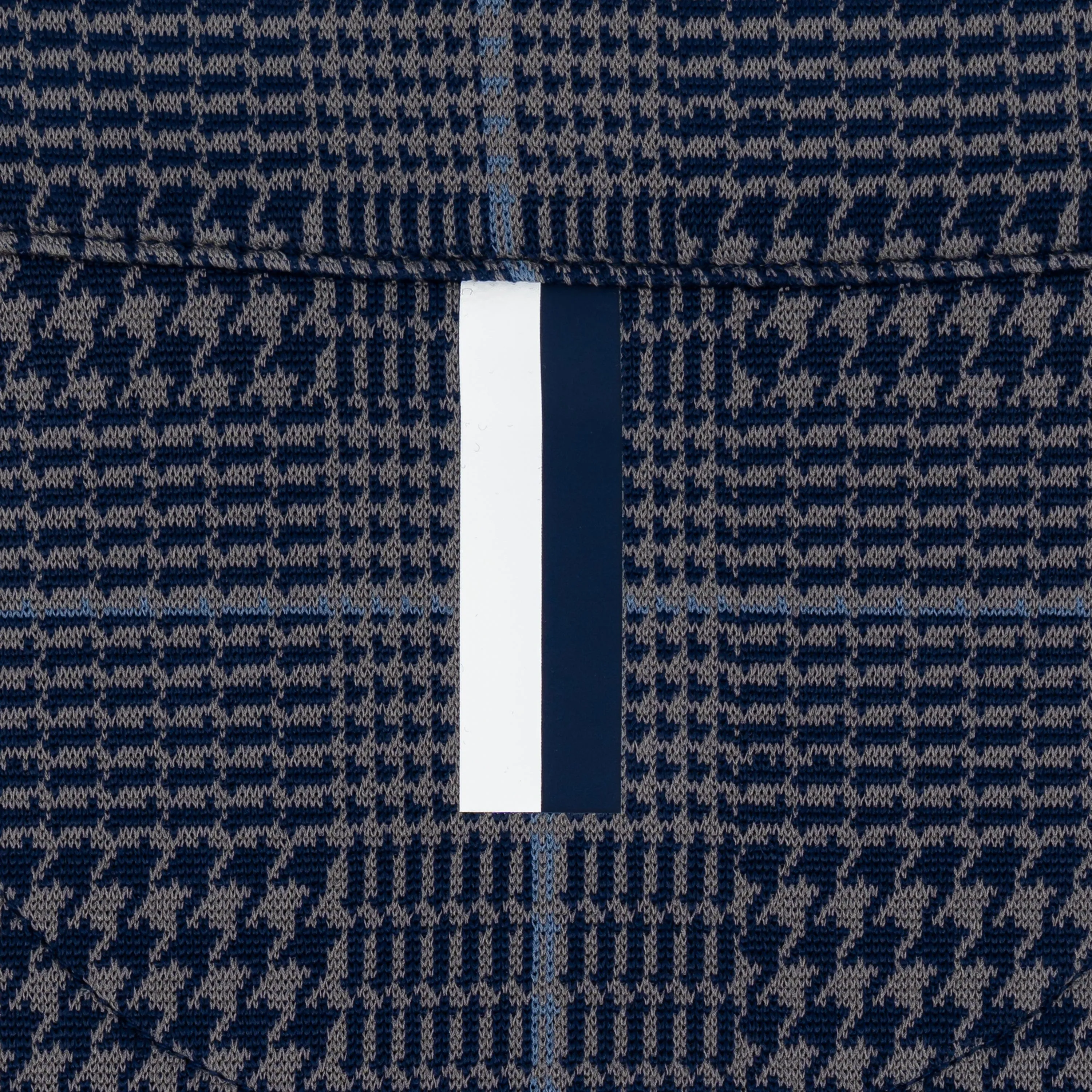 Glen Plaid Jacquard Performance Q-Zip | The Glen Plaid - Boulder Grey/Fleet Navy