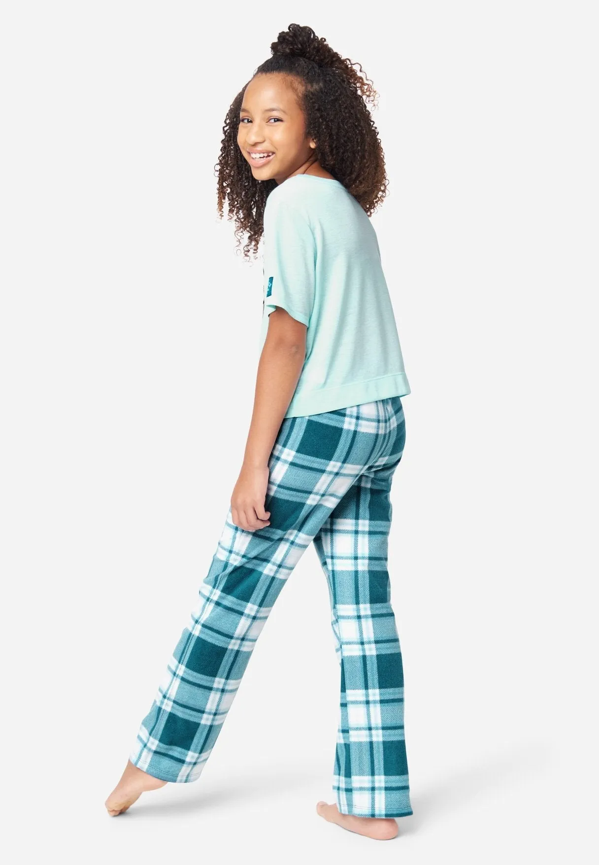 Graphic & Plaid Pajama Set