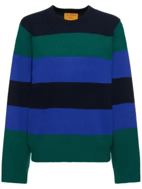 Guest In Residence   Striped cashmere crewneck sweater 