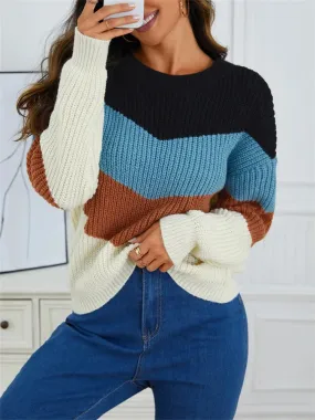Isabella Striped Colorblock Sweater