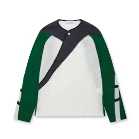 Kiko Kostadinov Remus Top (White / Dim Grey / Hunter Green)