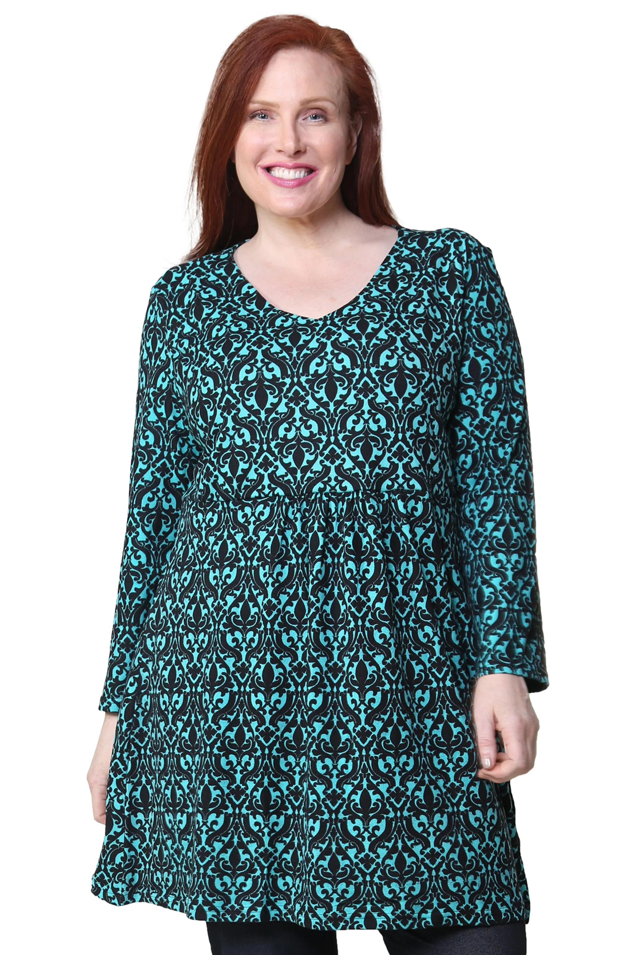 La Cera Plus Size Pullover Tunic Top