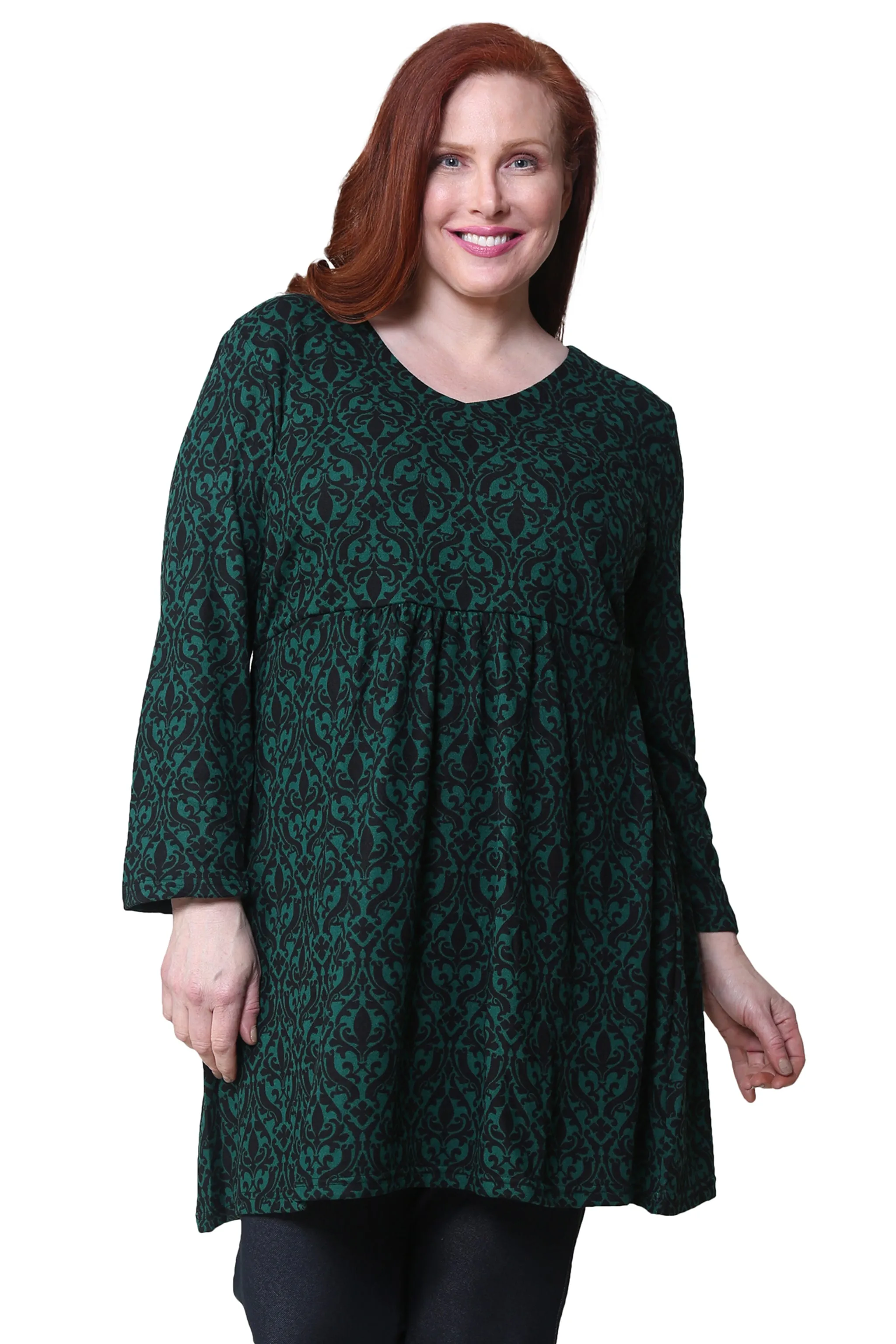 La Cera Plus Size Pullover Tunic Top