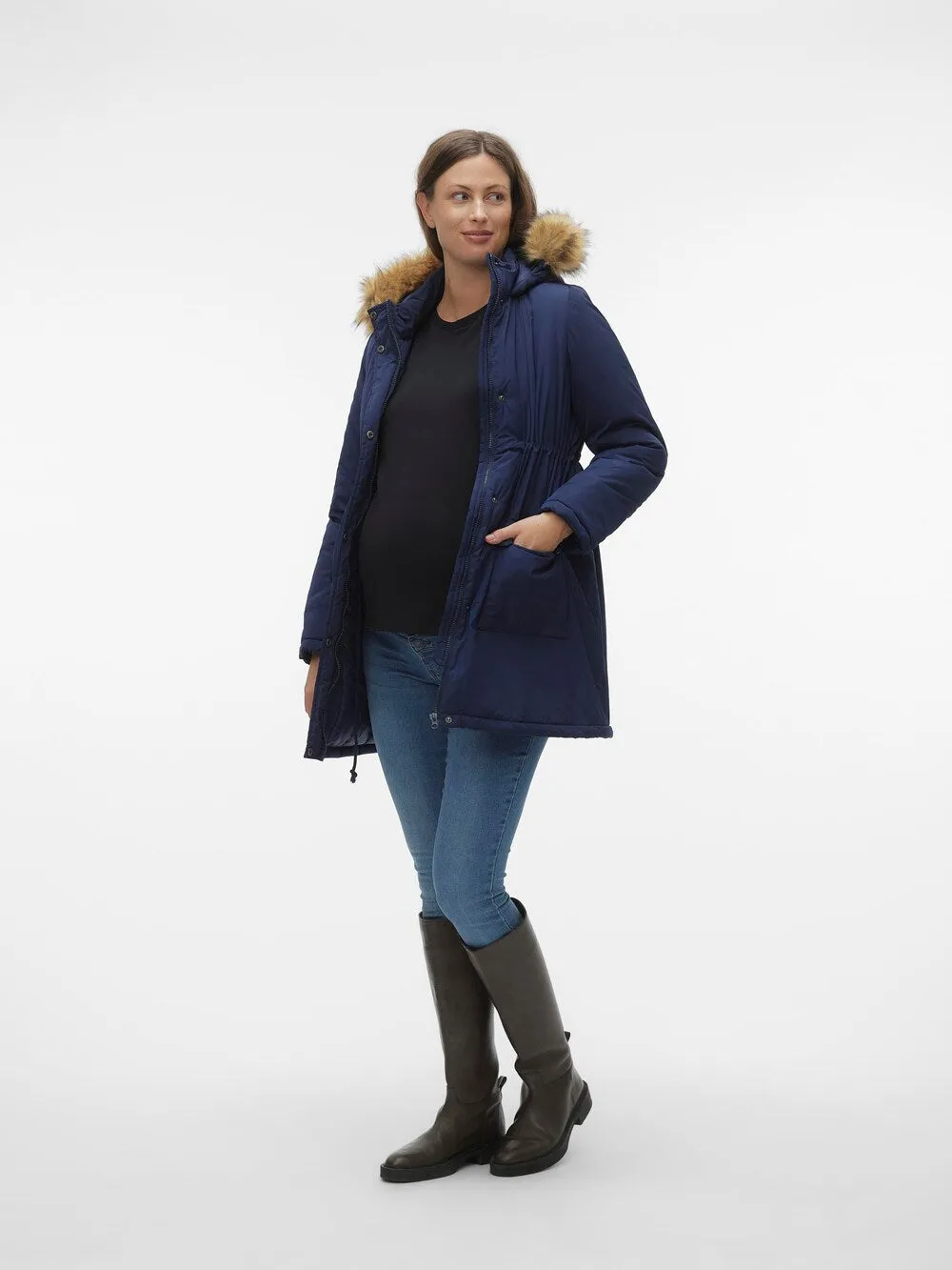 Mamalicious Macy winter parka, dark blue
