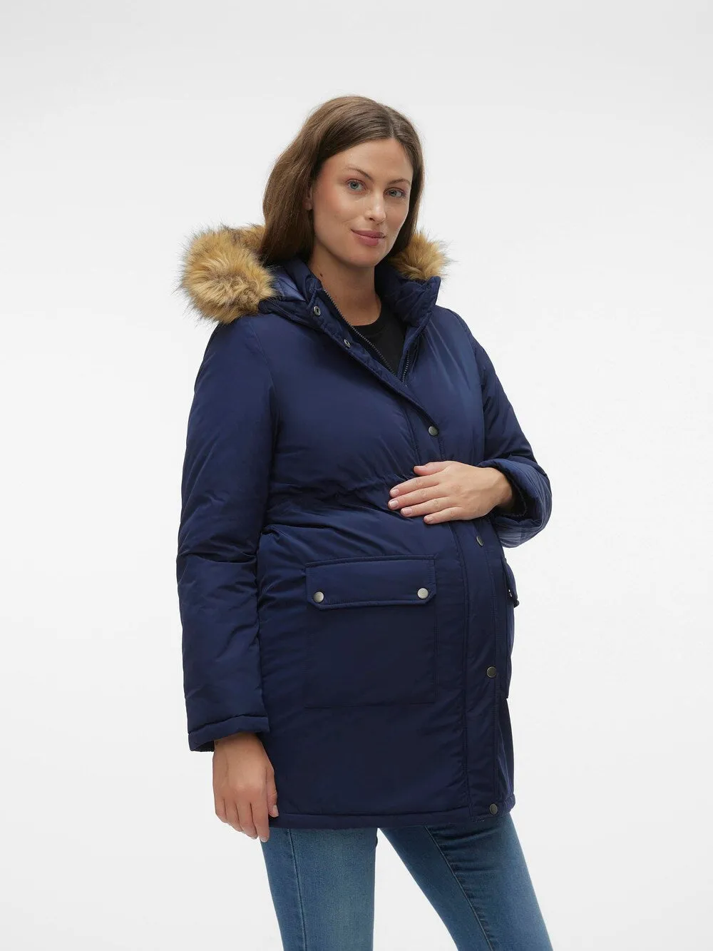 Mamalicious Macy winter parka, dark blue