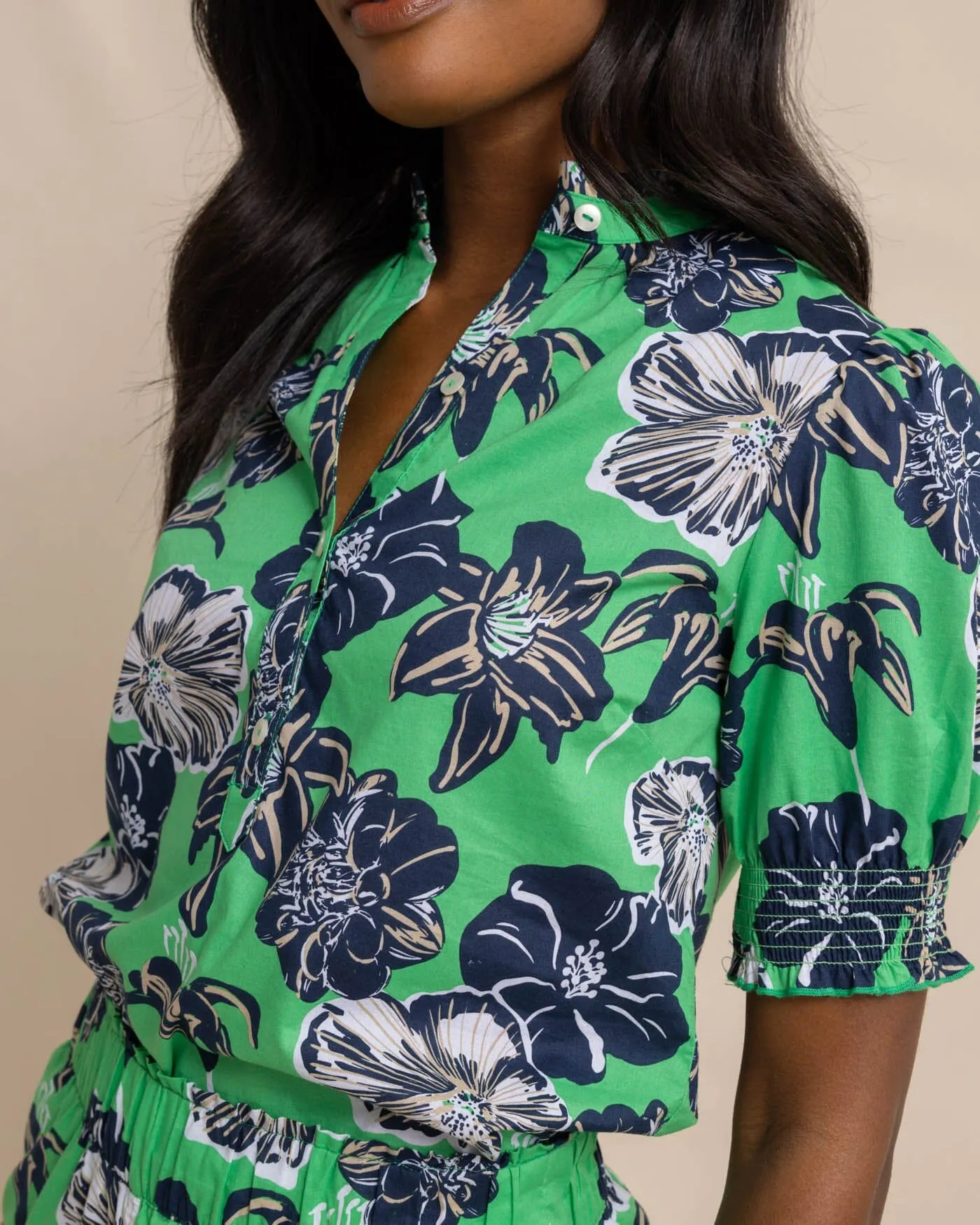 Meadow Beach Blooms Lawn Blouse