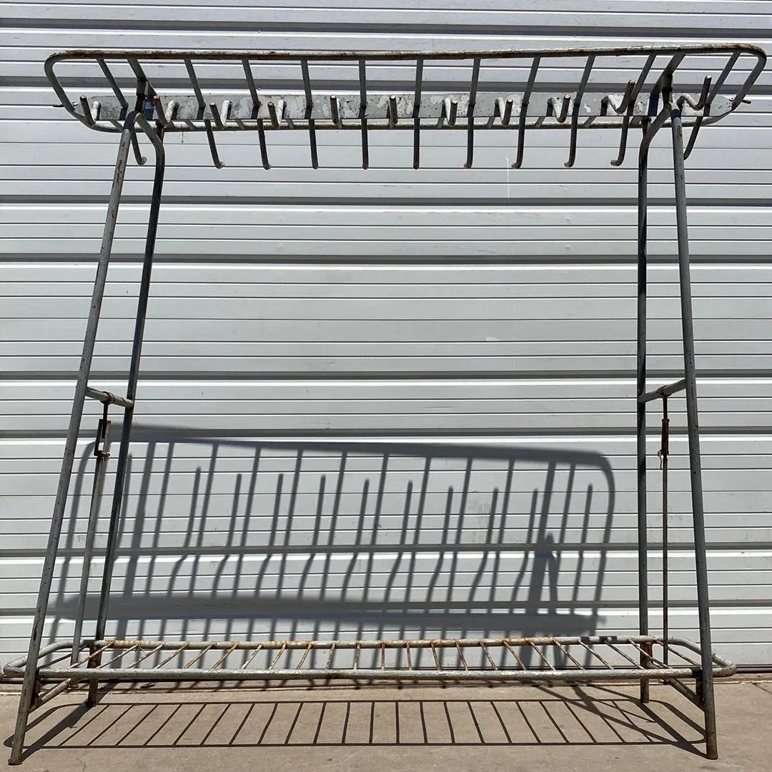 Metal Military Coat & Hat Rack