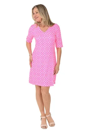 Mod Geo V-Neck UPF50  Dress