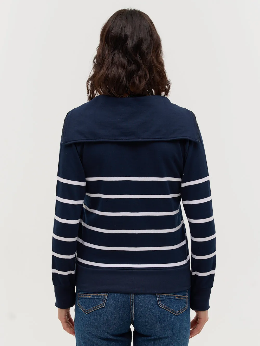 Nara Half-Zip Stripe Sweater