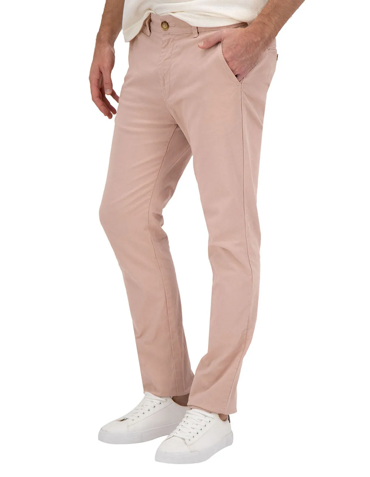 Pantalón Chino de Gabardina - New Pink