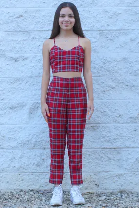Pants - Red Plaid
