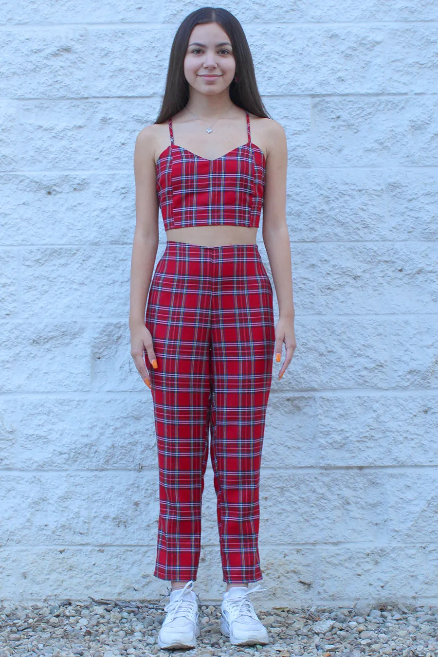 Pants - Red Plaid