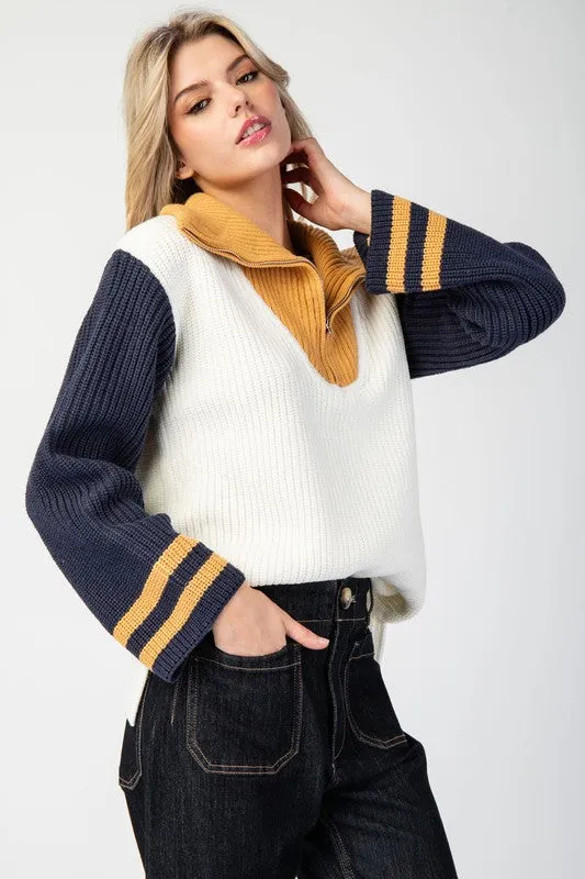 Sailor Collar Sweater Pullover Top