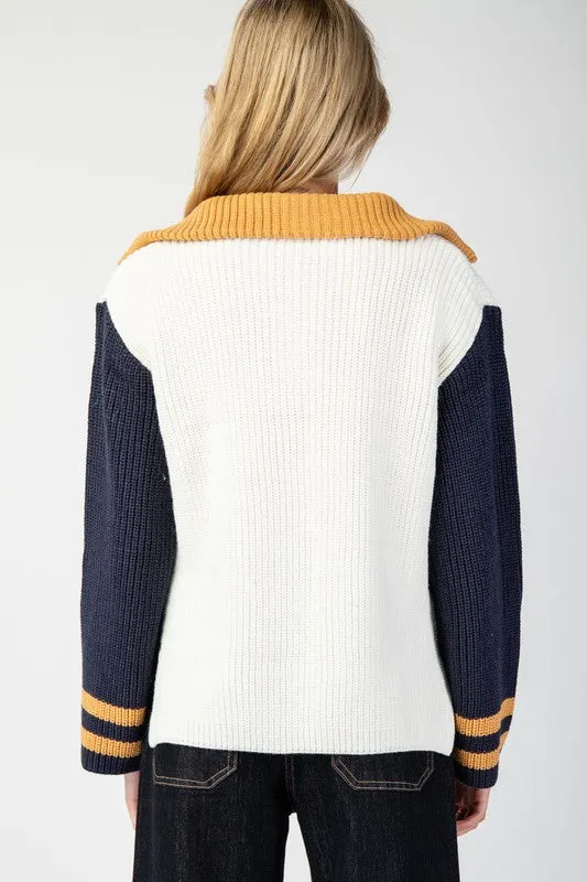 Sailor Collar Sweater Pullover Top
