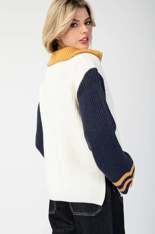 Sailor Collar Sweater Pullover Top