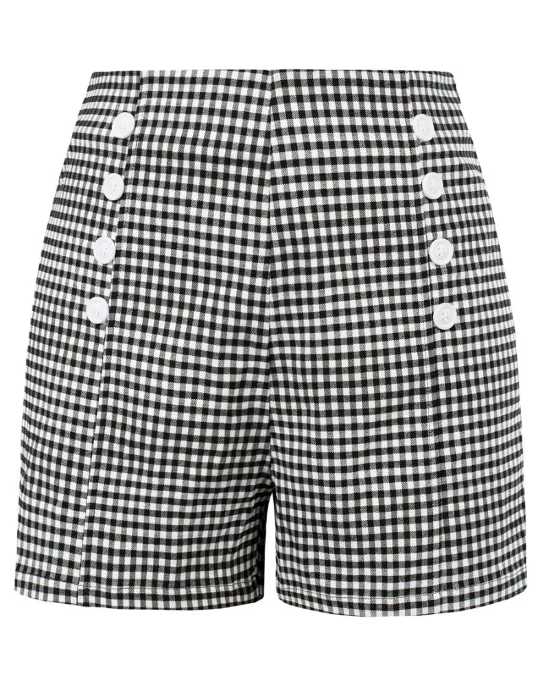 Seckill Offer⌛Plaided Shorts High Waist Mid-Thigh Length Short Pants