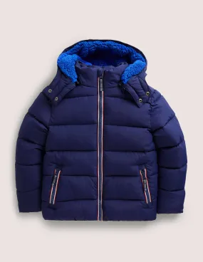 Shower-Resistant Padded Jacket-College Navy