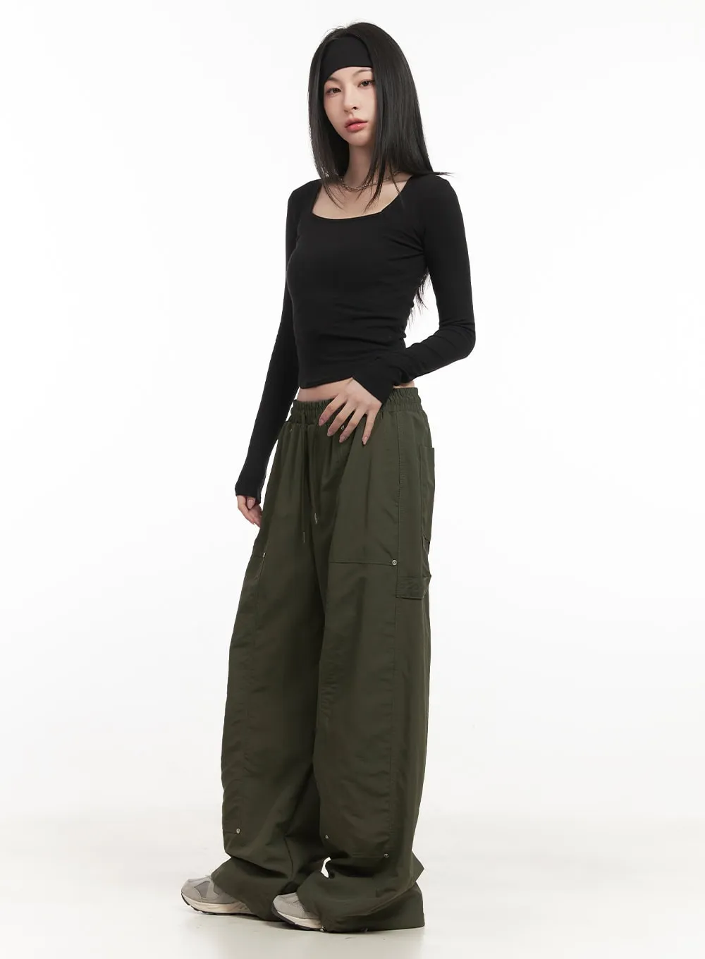 Square Neck Ribbed Slim-Fit Top CF514