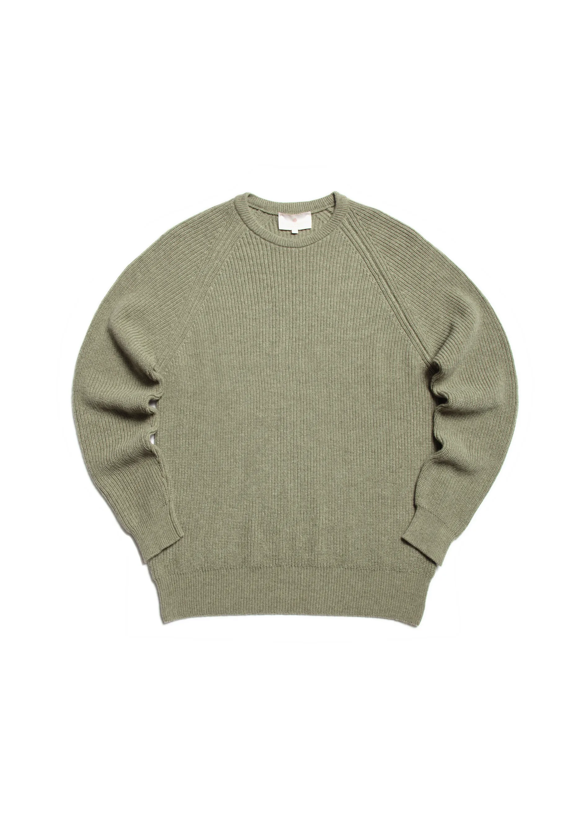 The Cashmere Raglan Crew Neck - Willow